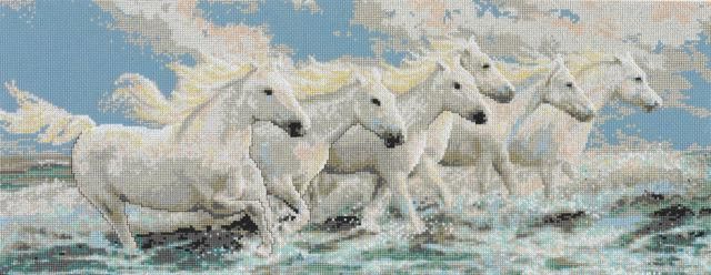 Seaside Horses Коні біля моря. Набір для вишивання хрестом. Janlynn (013-0338) - Вишивка хрестиком і бісером - Овечка Рукодільниця
