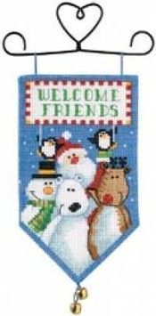 Набор для вышивания Dimensions 8821 Banners Santa&Friends - Вышивка крестиком и бисером - Овца Рукодельница