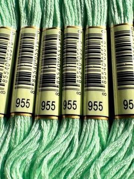 Муліне для вишивання AIRO №955 колір Nile Green, Light/Світлий нільський зелений 8м
