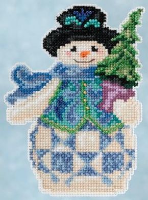Evergreen Snowman/Вечнозеленый снеговик. Набор для вышивания. Mill Hill (JS205101) - Вышивка крестиком и бисером - Овца Рукодельница