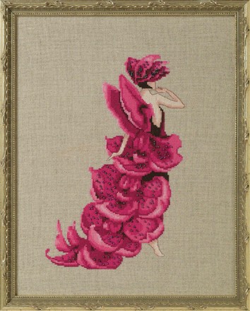 Lady Orchid Moth / Леди Орхидея. Схема для вышивки крестом. Nora Corbett (NC274) - Вышивка крестиком и бисером - Овца Рукодельница