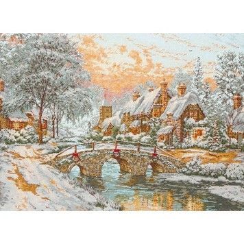 Набір для вишивання Anchor MAIA 01062 Cobblestone Christmas / Різдво - Вишивка хрестиком і бісером - Овечка Рукодільниця