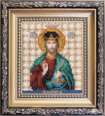 Ікона Господа Ісуса Христа. Набір для вишивання бісером. Чарівна Мить (Б-1119) - Вишивка хрестиком і бісером - Овечка Рукодільниця