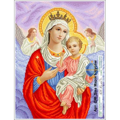 Діва Марія з Ісусом Канва з нанесеним малюнком для вишивання бісером Солес ДМІ-СХ - Вышивка крестиком и бисером - Овца Рукодельница