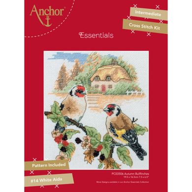 Набір для вишивання хрестиком Осінній щиголі (Autumn Goldfinch) ANCHOR PCE0506 - Вишивка хрестиком і бісером - Овечка Рукодільниця