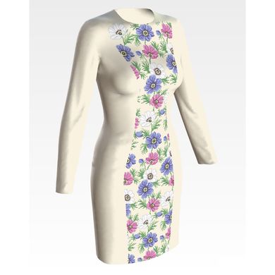 Набір для вишивки нитками Барвиста Вишиванка заготовки жіночої сукні – вишиванки Анемони ПЛ170дМннннi