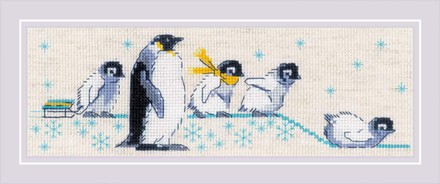Пінгвінчики. Набір для вишивання хрестом. Ріоліс (1975) - Вишивка хрестиком і бісером - Овечка Рукодільниця