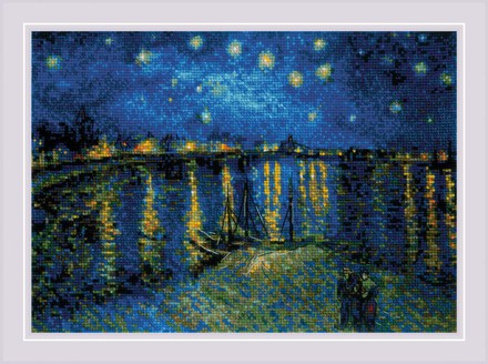 Звездная ночь над Роной. Набор для вышивания крестом. Риолис (1884) - Вышивка крестиком и бисером - Овца Рукодельница