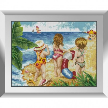 На пляжі Набір алмазного живопису Dream Art 31881D - Вишивка хрестиком і бісером - Овечка Рукодільниця