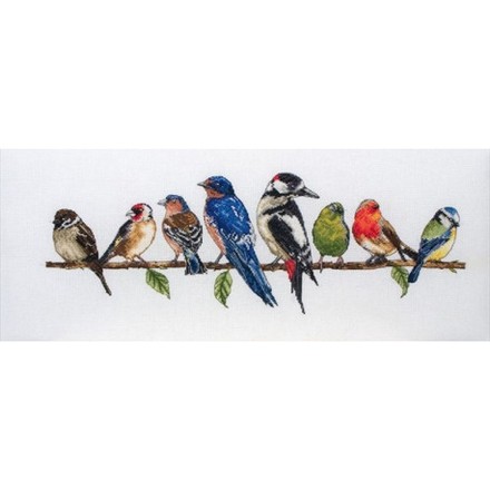Набор для вышивания Anchor PCE727 Birds In A Row/Птицы в ряд - Вышивка крестиком и бисером - Овца Рукодельница
