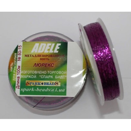 Металлизированная нить плоская Люрекс Адель 80-15 Фиолетовый яркий 100м - Вышивка крестиком и бисером - Овца Рукодельница