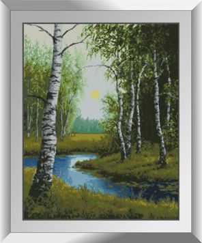 Набір для малювання каменями алмазний живопис Dream Art Березовий гай (квадратні, повний) 31066D - Вишивка хрестиком і бісером - Овечка Рукодільниця