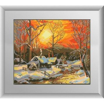 Набор для рисования камнями алмазная живопись Dream Art Зимнее утро (квадратные, полная) 30229D - Вышивка крестиком и бисером - Овца Рукодельница