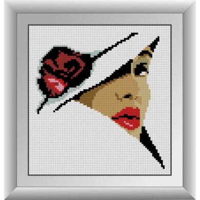 Жінка в капелюсі. Dream Art (30125D) - Вишивка хрестиком і бісером - Овечка Рукодільниця