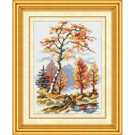 Осенний пейзаж. Dream Art (30186D) - Вышивка крестиком и бисером - Овца Рукодельница