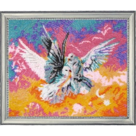 Набір для вишивання бісером Butterfly 522 Голубки - Вишивка хрестиком і бісером - Овечка Рукодільниця
