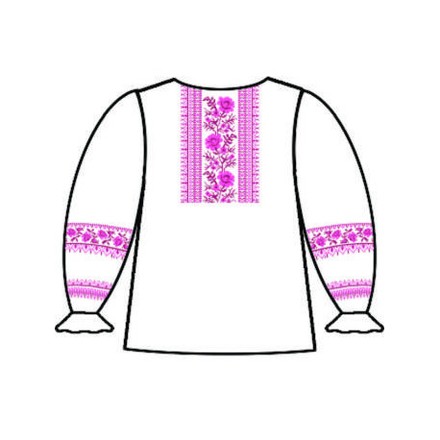 Сорочка под вышивку для девочки 160-12-09-40 Размер 40 - Вышивка крестиком и бисером - Овца Рукодельница