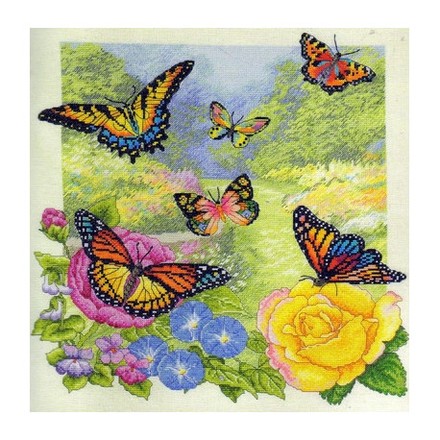 Набір для вишивання Bucilla 45438 Butterfly Garden - Вишивка хрестиком і бісером - Овечка Рукодільниця