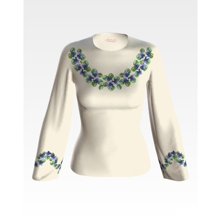 Набір для вишивання жіночої блузки нитками Незабудки БЖ025шМннннi - Вишивка хрестиком і бісером - Овечка Рукодільниця