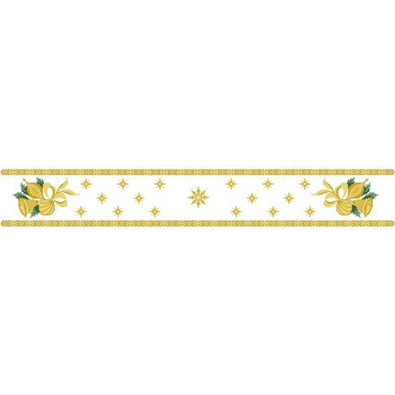Схема Новогодняя скатерть-дорожка Колокольчики для вышивки бисером и нитками на немецкой ткани с водонепроницаемым покрытием. ТР151аБ9916 - Вышивка крестиком и бисером - Овца Рукодельница