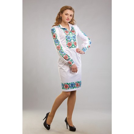Заготовка жіночого плаття Буковинська сучасна для вишивки бісером ПЛ098кБнннн