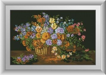 Набір для малювання каменями алмазний живопис Dream Art Кошик з квітами (квадратні, повний) 30930D - Вишивка хрестиком і бісером - Овечка Рукодільниця