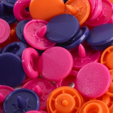 Кнопки Color Snaps (оранжевого, ярко-розового и фиолетового цвета) Prym 393006 - Вишивка хрестиком і бісером - Овечка Рукодільниця