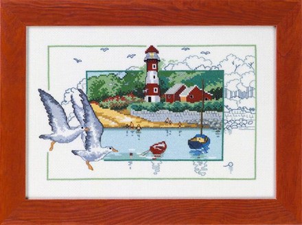 Морская чайка. Набор для вышивания. Permin (12-2143) - Вышивка крестиком и бисером - Овца Рукодельница