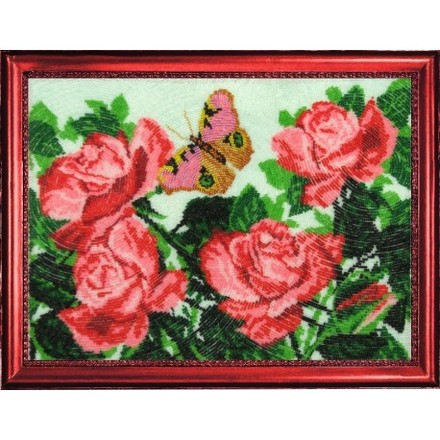 Метелики та троянди Набір для вишивання бісером Butterfly 117Б - Вишивка хрестиком і бісером - Овечка Рукодільниця