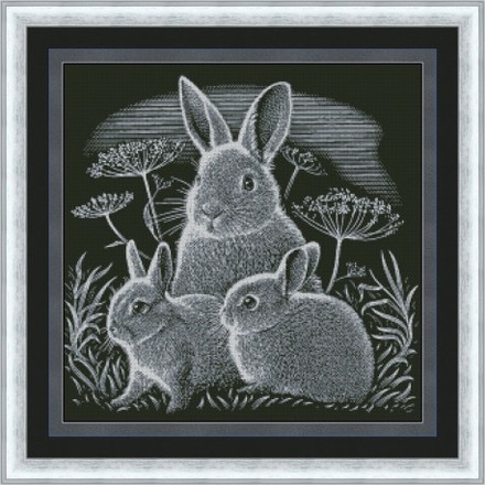 Кролики Электронная схема для вышивания крестиком ДТ-002ИХ