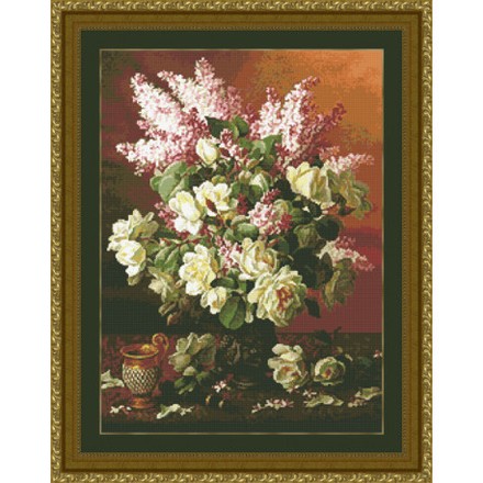 Набор для вышивания Kustom Krafts 20167 Lilacs & Roses - Вишивка хрестиком і бісером - Овечка Рукодільниця