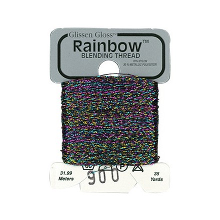 Rainbow Blending Thread 900 Multi-Black Металлизированное мулине Glissen Gloss RBT900 - Вишивка хрестиком і бісером - Овечка Рукодільниця