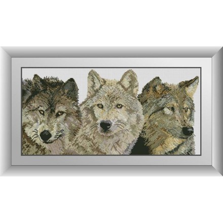 Три волка. Dream Art (30462D) - Вышивка крестиком и бисером - Овца Рукодельница