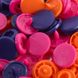 Кнопки Color Snaps (оранжевого, ярко-розового и фиолетового цвета) Prym 393006