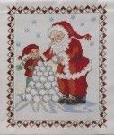 Набор для вышивания Anchor 08513 Santa Snowballs/Снежки Санты - Вышивка крестиком и бисером - Овца Рукодельница