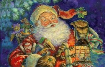 Набір для вишивки Dimensions 70-08865 Nighttime Santa - Вишивка хрестиком і бісером - Овечка Рукодільниця