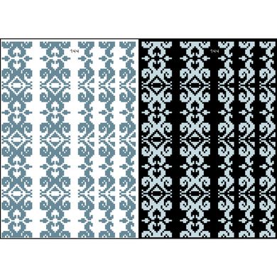Канва с нанесенным рисунком для вышивки бисером и нитками на водорастворимом клеевом флизелине ФЛ144гн2030