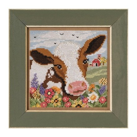 Набір для вишивки хрестиком Spotted Cow//Плямиста корова MH142321 Mill Hill - Вишивка хрестиком і бісером - Овечка Рукодільниця