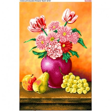 Букет квітів Схема для вишивки бісером Biser-Art 3086ба - Вышивка крестиком и бисером - Овца Рукодельница
