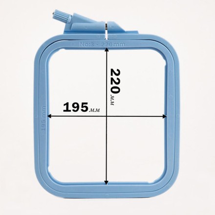 Пяльцы-рамка Nurge (голубые) 170-13 квадратные для вышивания , 220 мм, х 195 мм - Вышивка крестиком и бисером - Овца Рукодельница
