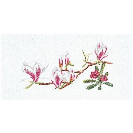 Набір для вишивання хрестиком Магнолія-Примула, Magnolia-Primula (Теа Гувернер) №826 - Вишивка хрестиком і бісером - Овечка Рукодільниця