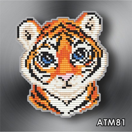 Тигр Магнит детский Алмазная техника АртСоло АТМ81 - Вышивка крестиком и бисером - Овца Рукодельница