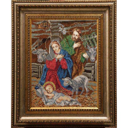 Різдво Христове Канва з нанесеним малюнком для вишивання бісером Солес РХ-СХ - Вышивка крестиком и бисером - Овца Рукодельница