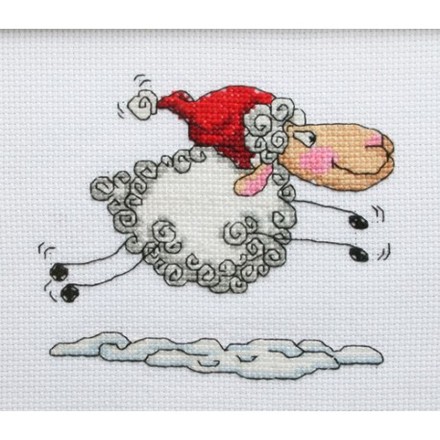 Новорічна овечка Набір для вишивання хрестиком Леді ЛД1266 - Вишивка хрестиком і бісером - Овечка Рукодільниця