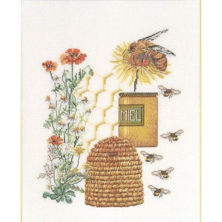 Набір для вишивання хрестиком Honey Sampler Linen Thea Gouverneur 3016 - Вышивка крестиком и бисером - Овца Рукодельница