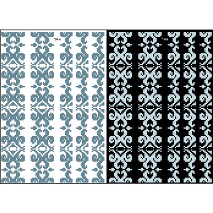 Канва с нанесенным рисунком для вышивки бисером и нитками на водорастворимом клеевом флизелине ФЛ144гн2030