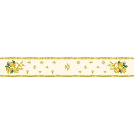 Схема Новогодняя скатерть-дорожка Колокольчики для вышивки бисером и нитками на немецкой ткани с водонепроницаемым покрытием. ТР151аМ9916 - Вышивка крестиком и бисером - Овца Рукодельница