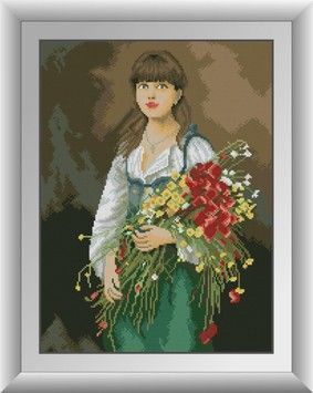 Набор для рисования камнями алмазная живопись Dream Art Цветочница (квадратные, полная) 30846D - Вышивка крестиком и бисером - Овца Рукодельница