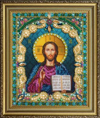 Икона Христа Спасителя. Набор для вышивания бисером. Картины бисером (P-408кб) - Вышивка крестиком и бисером - Овца Рукодельница