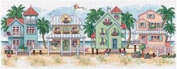 Набор для вышивания Dimensions 13726 Seaside Cottages - Вышивка крестиком и бисером - Овца Рукодельница